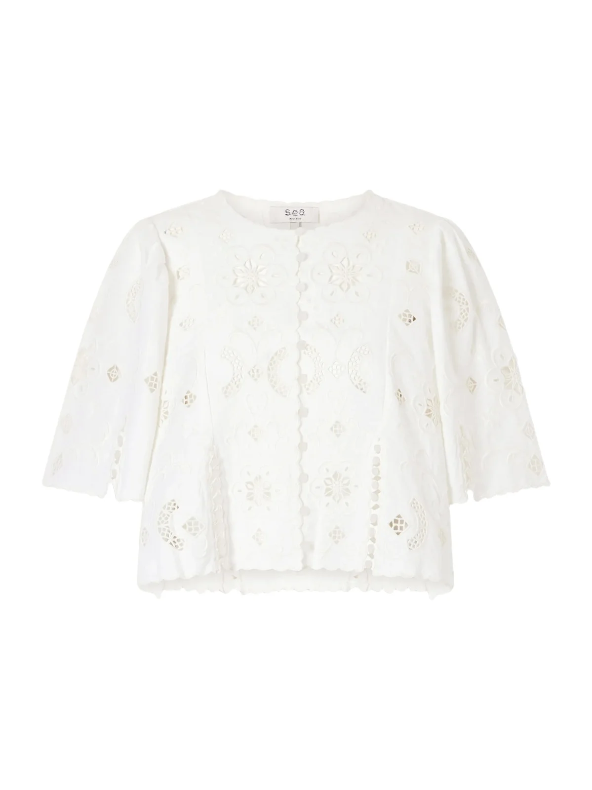 Gardener Broderie Anglaise Cotton And Linen-blend Blouse - White Gardener Broderie Anglaise Cotton And Linen-blend Blouse - White