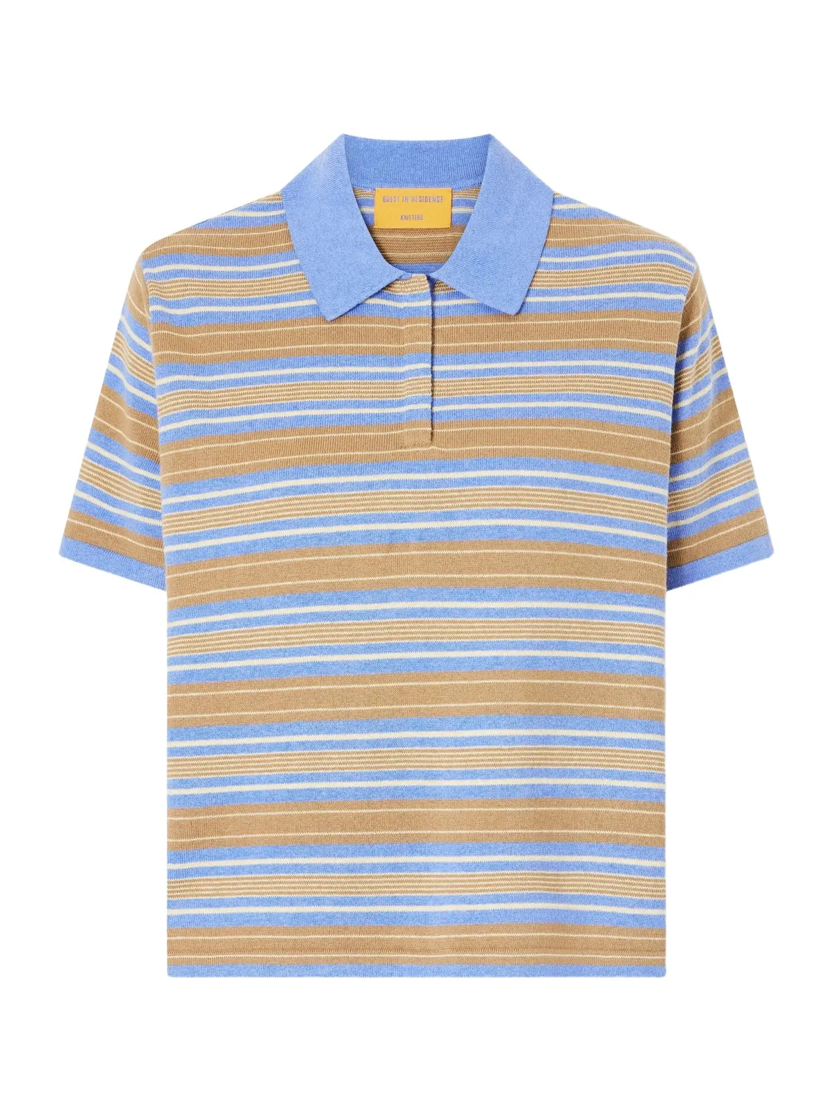 Striped Cotton And Cashmere-blend Polo T-shirt Striped Cotton And Cashmere-blend Polo T-shirt