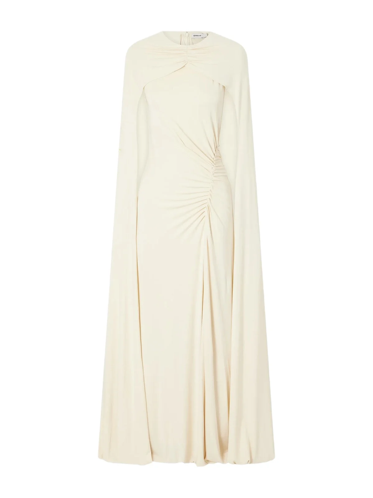 Cape-effect Gathered Jersey Gown Cape-effect Gathered Jersey Gown