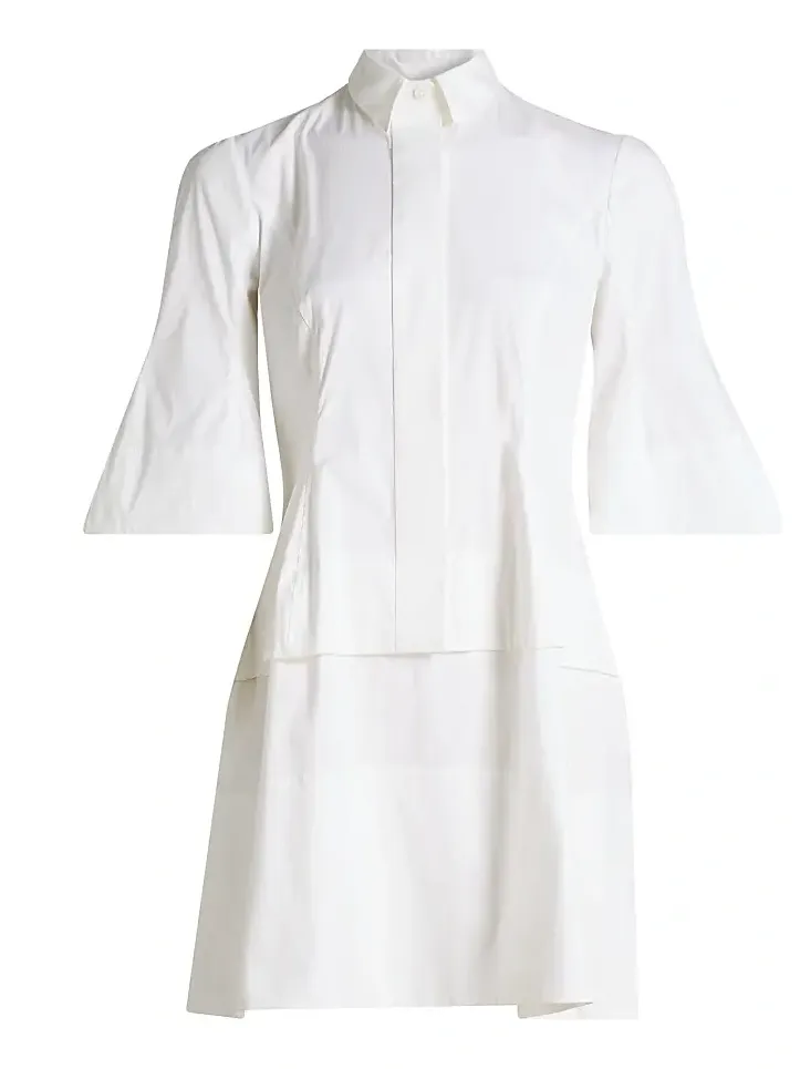 Women's Poplin Flare-Sleeve Shirtdress Women's Poplin Flare-Sleeve Shirtdress