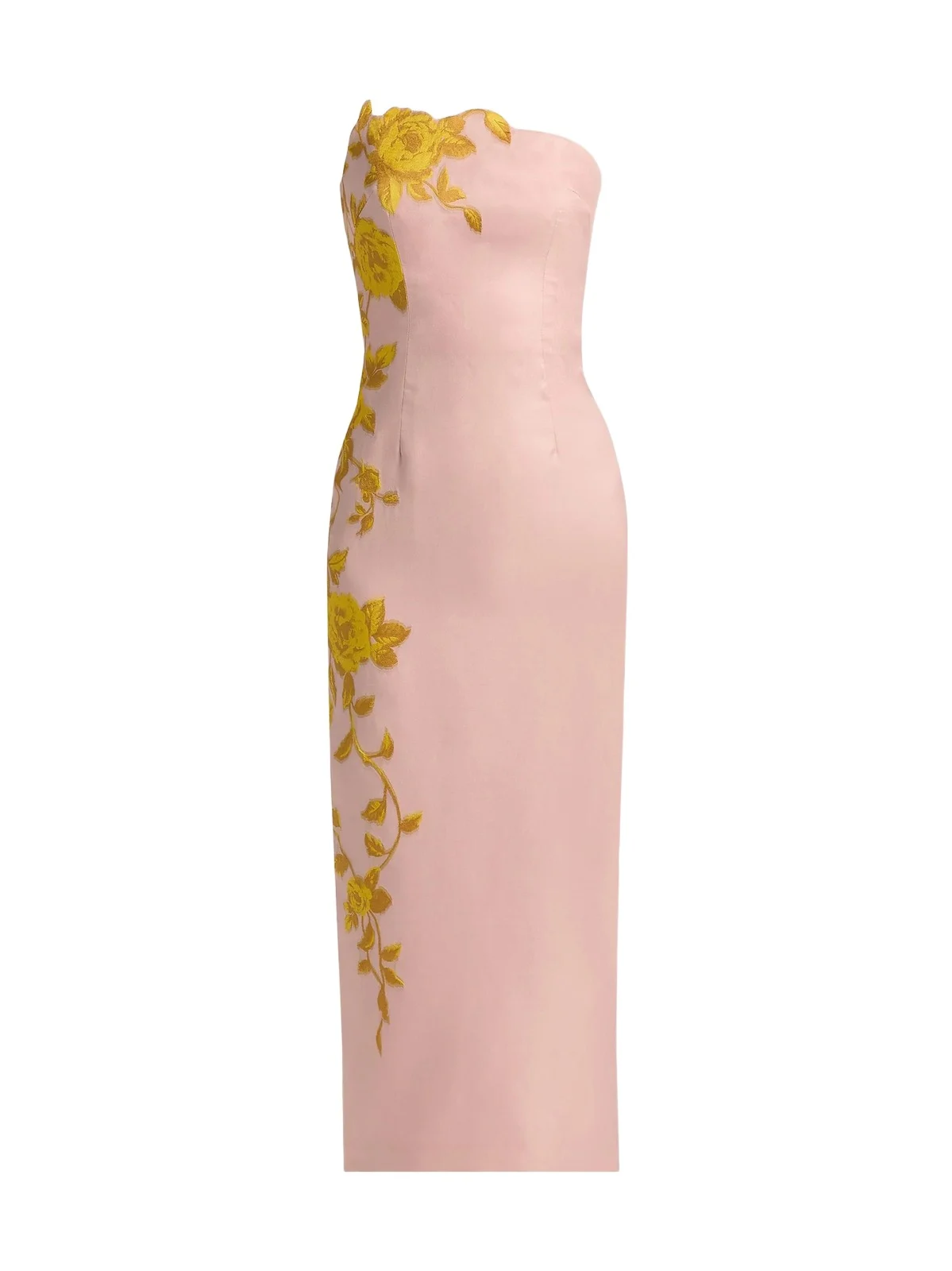 Lela Rose Women's Rose Fil Coupé Strapless Midi-Dress