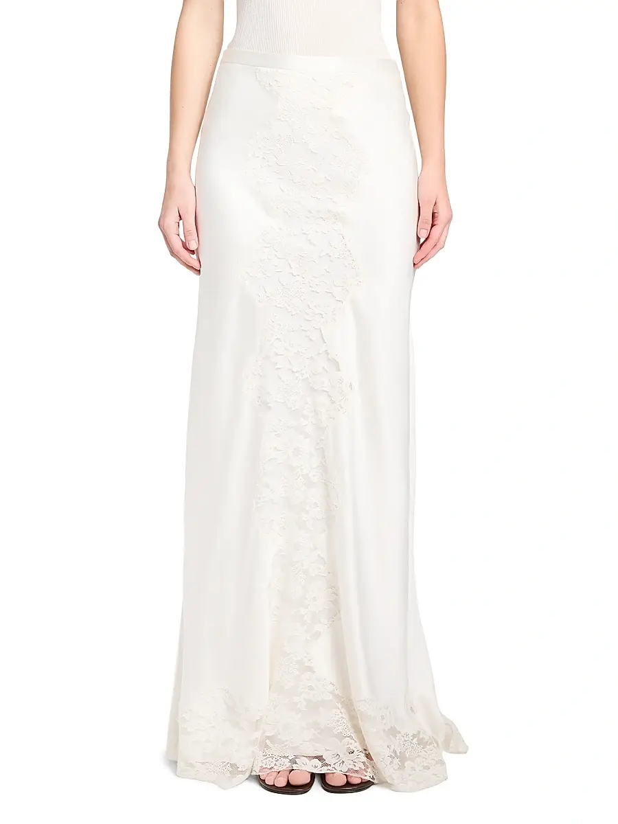 TWP Women's Stretch-Silk Lace Floor-Length Maxi Skirt | Thumbnail 3 TWP Women's Stretch-Silk Lace Floor-Length Maxi Skirt | Thumbnail 3