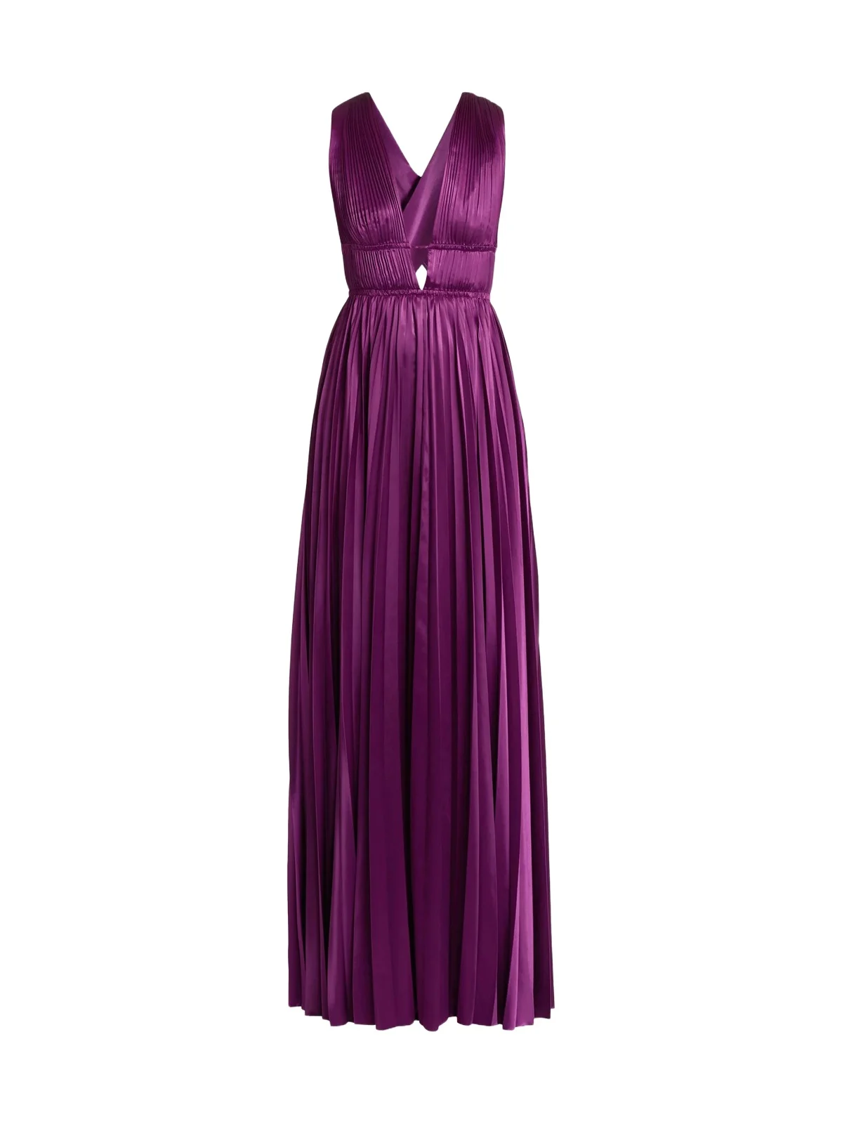 Women's Lena Accordion-Pleated Satin Gown