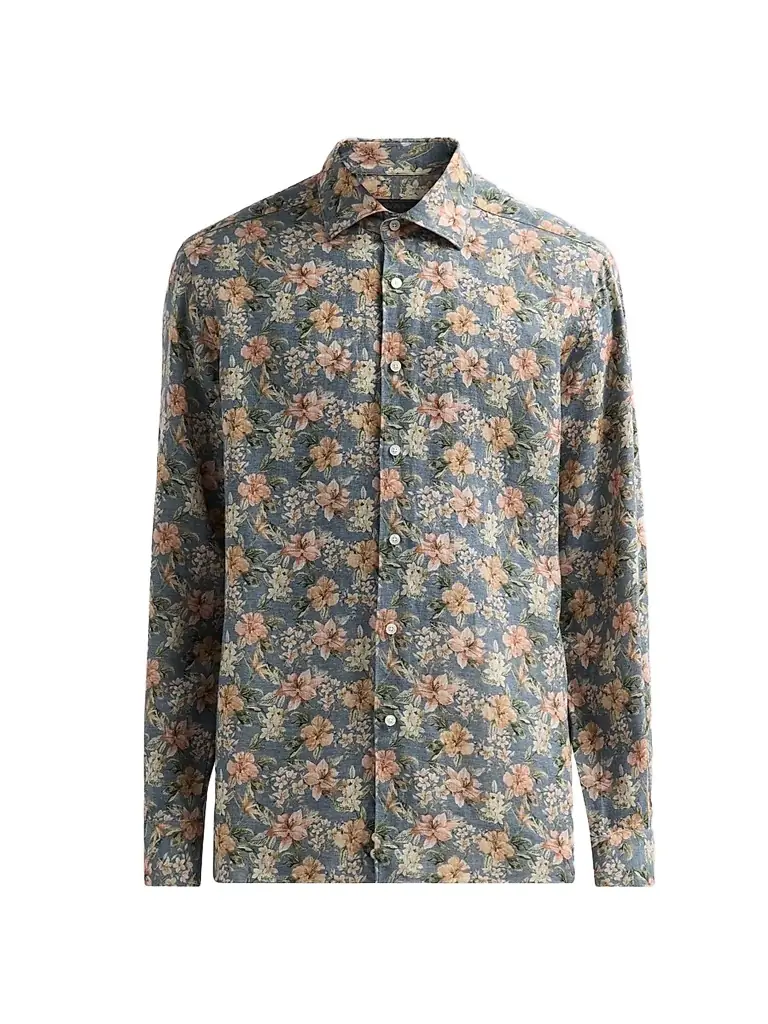 Saks Fifth Avenue Men's COLLECTION Flower Linen Shirt