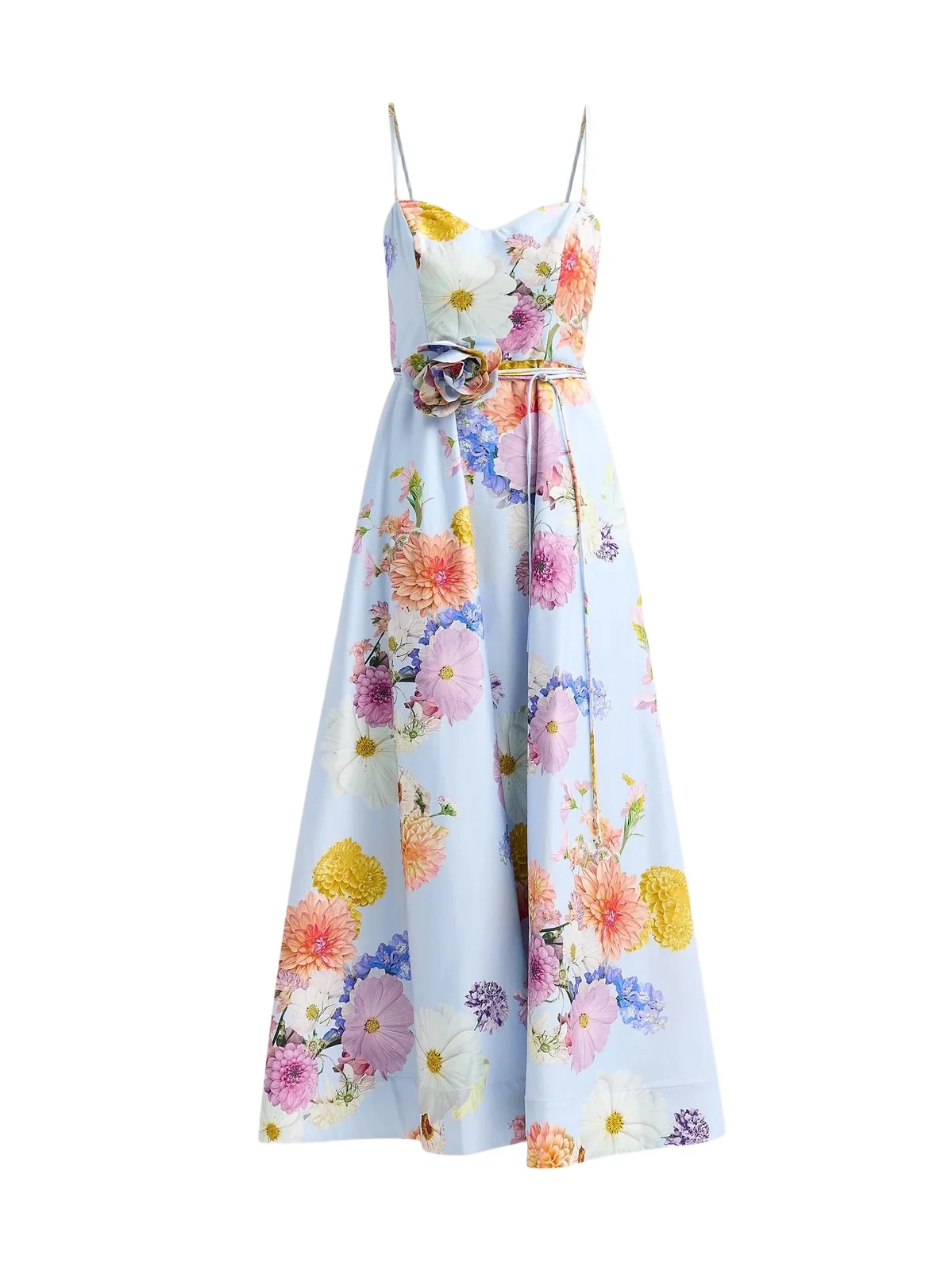 As It May Women's Eirene Floral Tie-Waist Maxi Dress