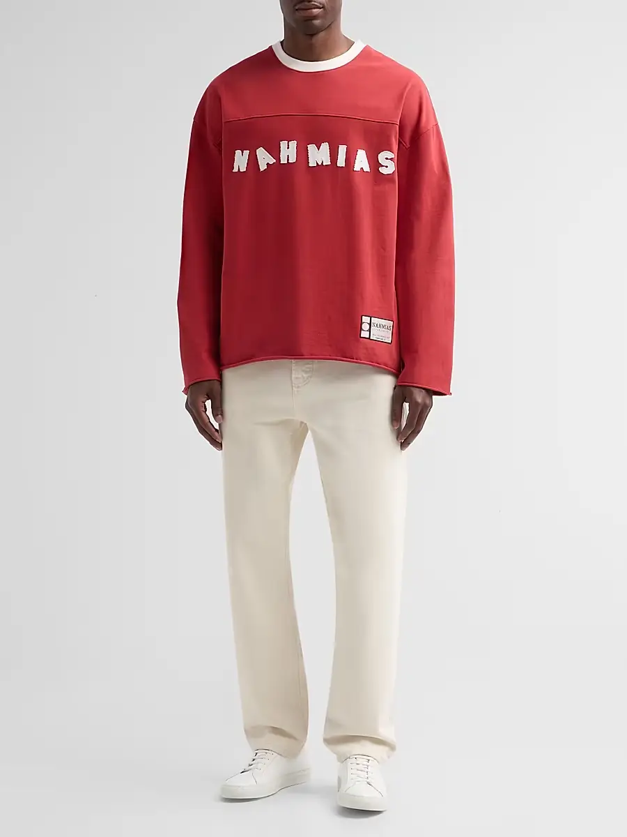 Nahmias Men's Daydreaming Varsity Logo Long-Sleeve Shirt | Thumbnail 2 Nahmias Men's Daydreaming Varsity Logo Long-Sleeve Shirt | Thumbnail 2