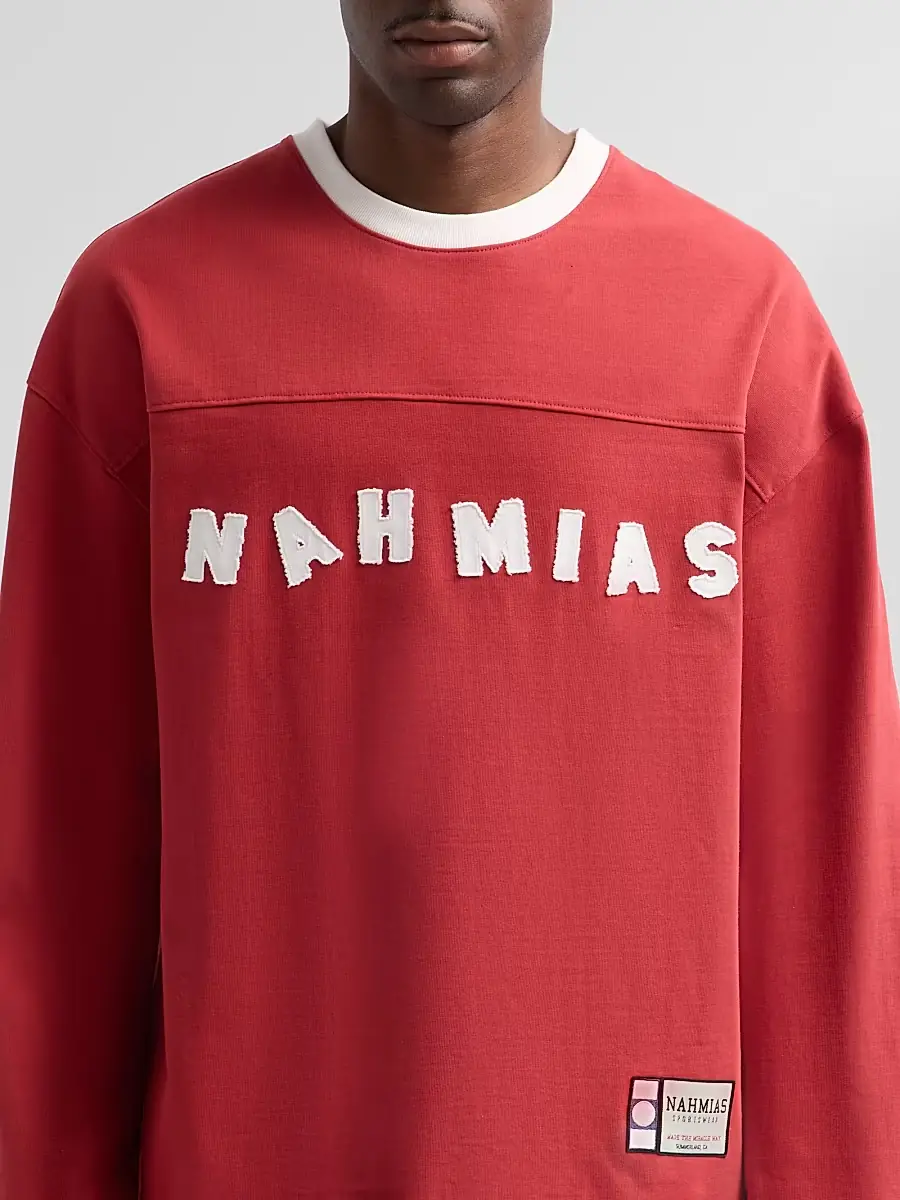 Nahmias Men's Daydreaming Varsity Logo Long-Sleeve Shirt | Thumbnail 5 Nahmias Men's Daydreaming Varsity Logo Long-Sleeve Shirt | Thumbnail 5