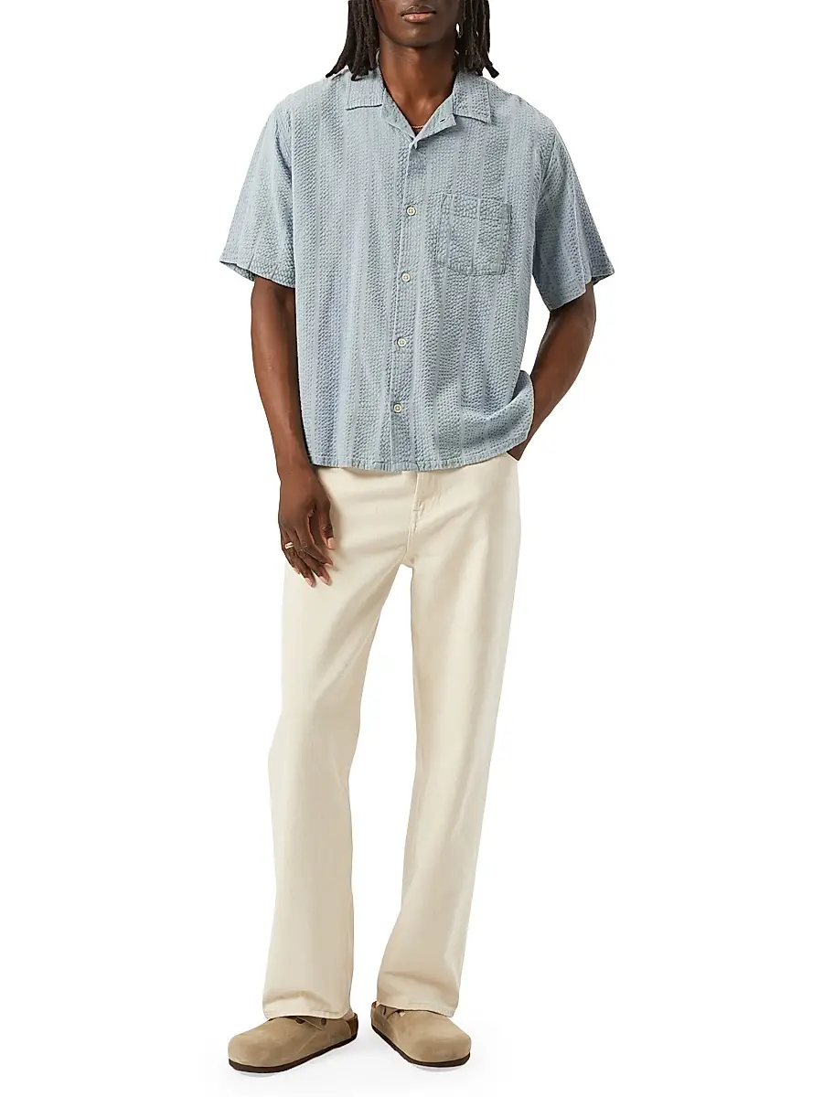 Corridor Men's Striped Seersucker Camp Shirt | Thumbnail 2 Corridor Men's Striped Seersucker Camp Shirt | Thumbnail 2