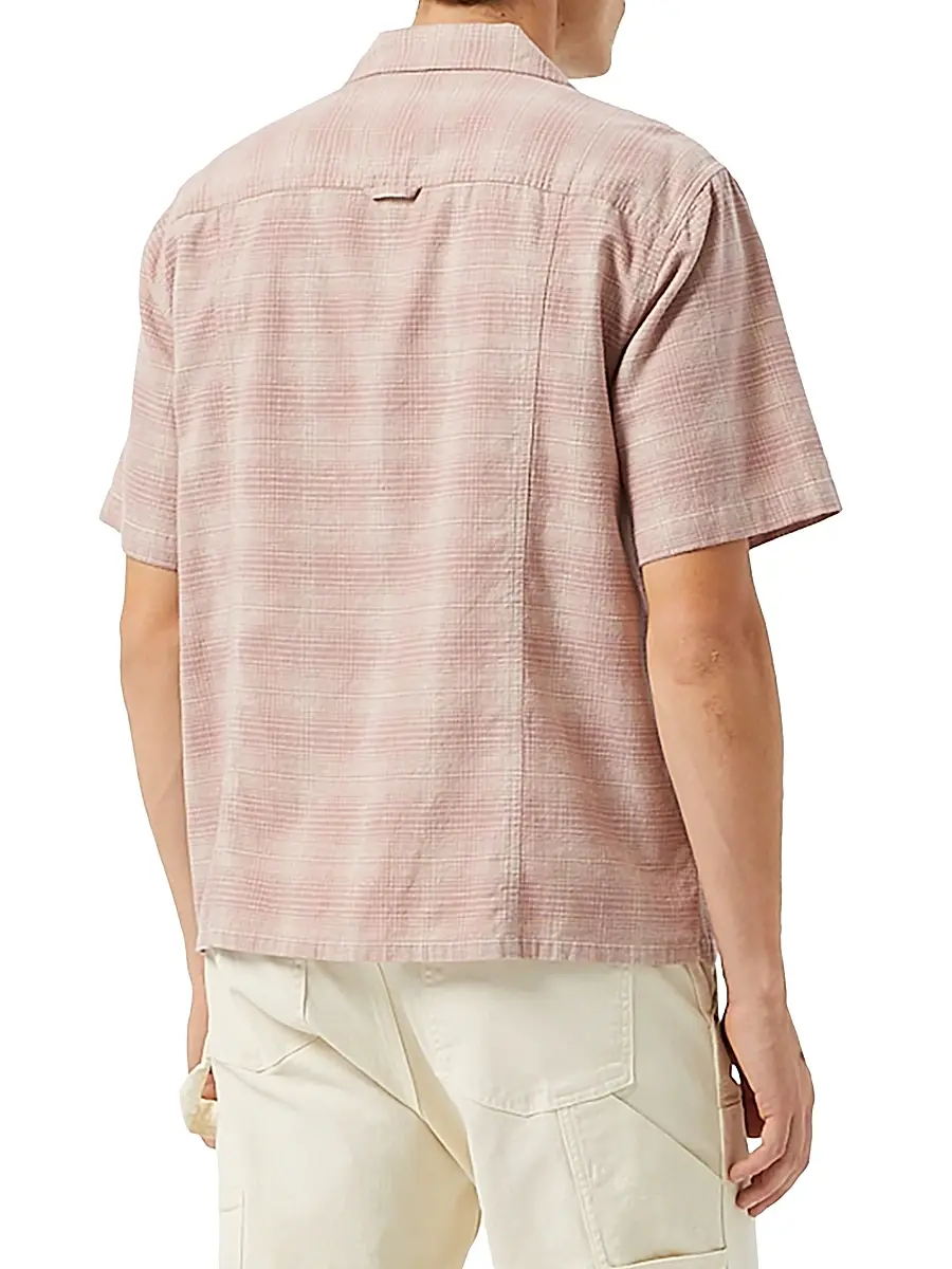 Corridor Men's Plaid Cotton-Linen Camp Shirt | Thumbnail 3 Corridor Men's Plaid Cotton-Linen Camp Shirt | Thumbnail 3