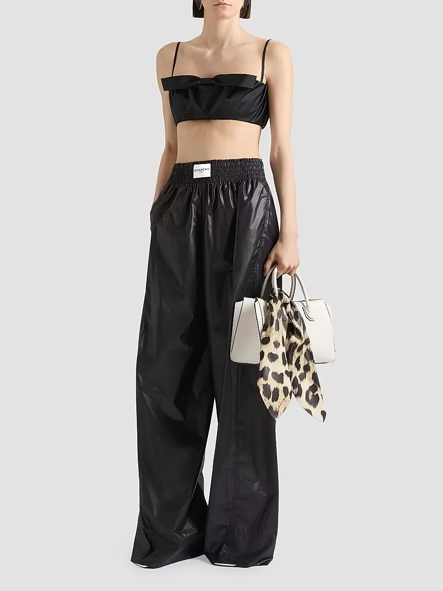 Givenchy Women's Cocoon Elastic-Waist Pants in Technical Poplin - Black | Thumbnail 2 Givenchy Women's Cocoon Elastic-Waist Pants in Technical Poplin - Black | Thumbnail 2