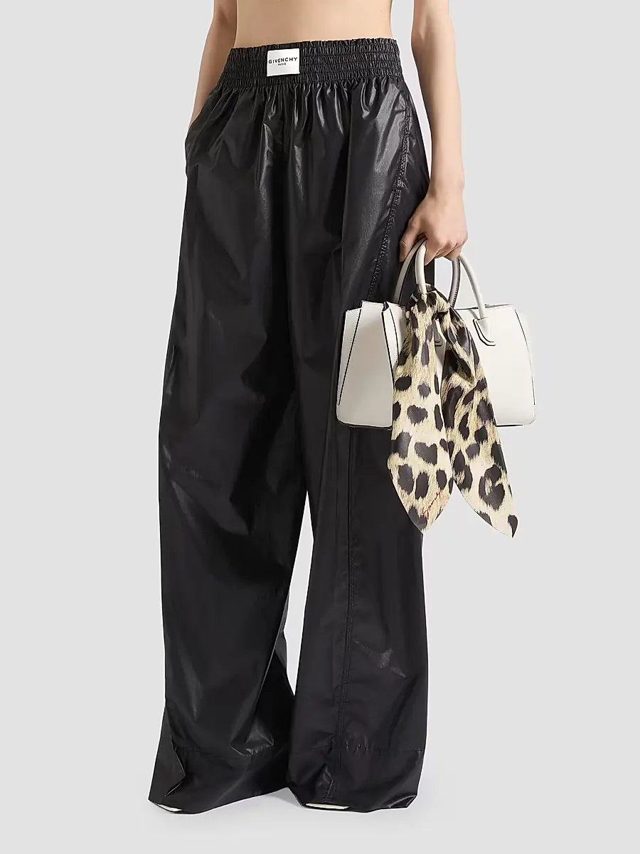 Givenchy Women's Cocoon Elastic-Waist Pants in Technical Poplin - Black | Thumbnail 3 Givenchy Women's Cocoon Elastic-Waist Pants in Technical Poplin - Black | Thumbnail 3