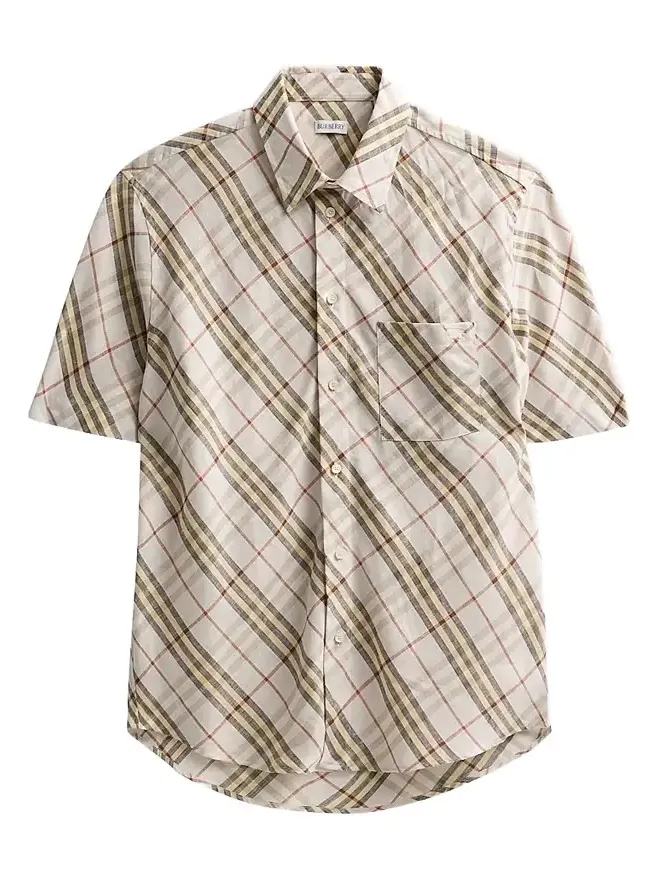 Men's Roland Check Linen Shirt