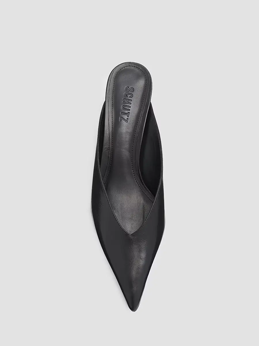 Schutz Women's Loren Mid 90MM Leather Stiletto Mules | Thumbnail 5 Schutz Women's Loren Mid 90MM Leather Stiletto Mules | Thumbnail 5