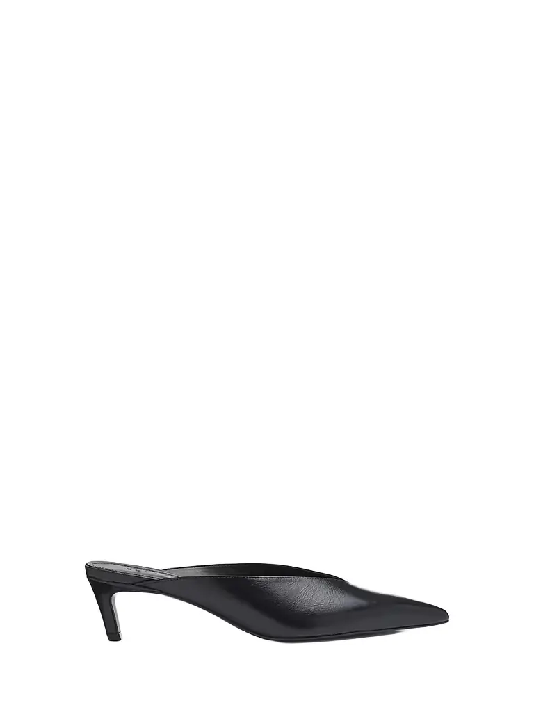 Schutz Women's Loren Mid 90MM Leather Stiletto Mules