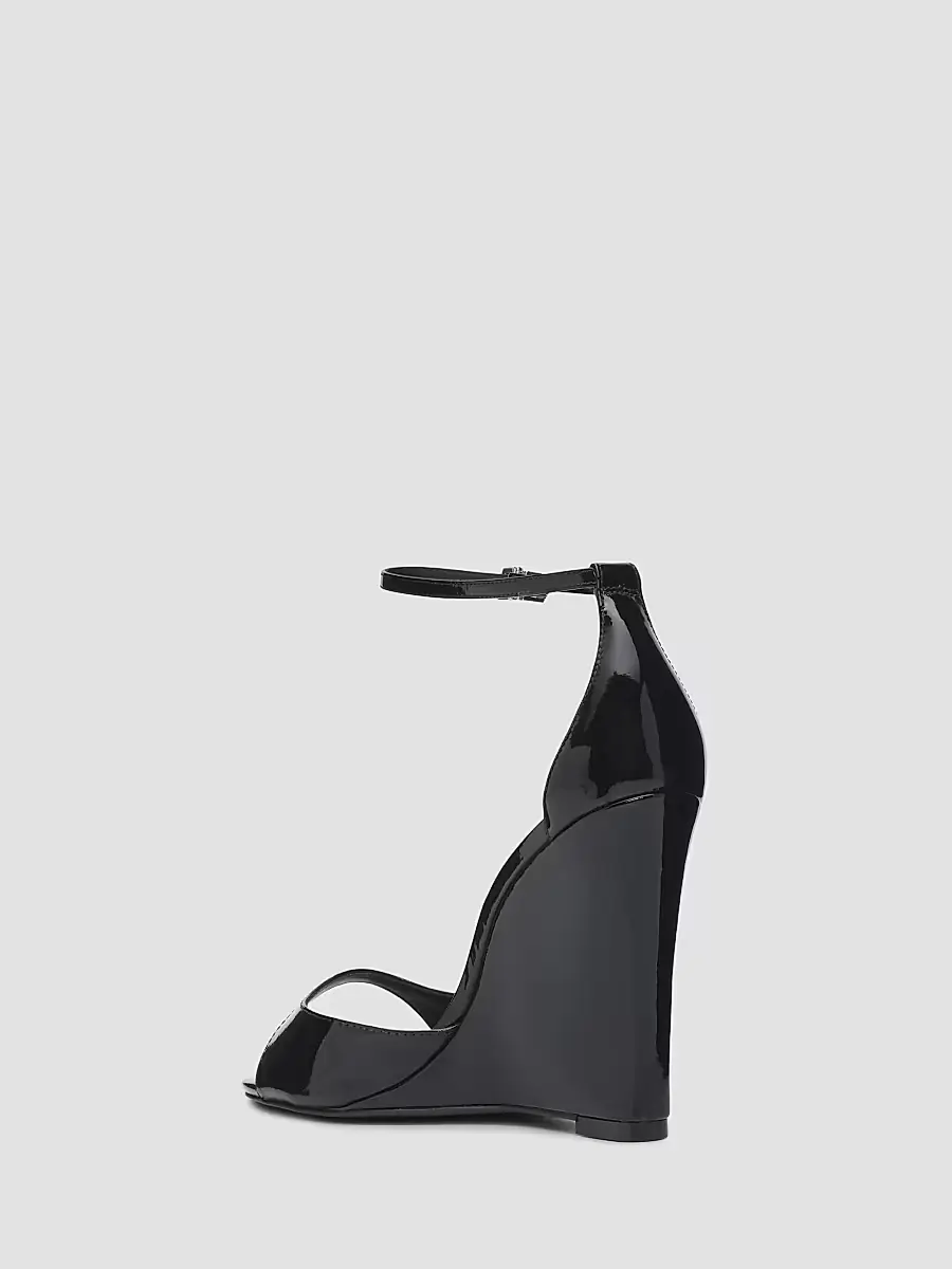 Schutz Women's Scarlett 100MM Patent Leather Wedge Sandals | Thumbnail 2 Schutz Women's Scarlett 100MM Patent Leather Wedge Sandals | Thumbnail 2