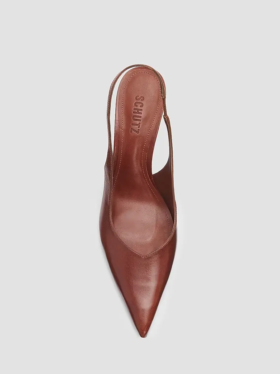 Schutz Women's Lexi 90MM Leather Slingback Pumps | Thumbnail 3