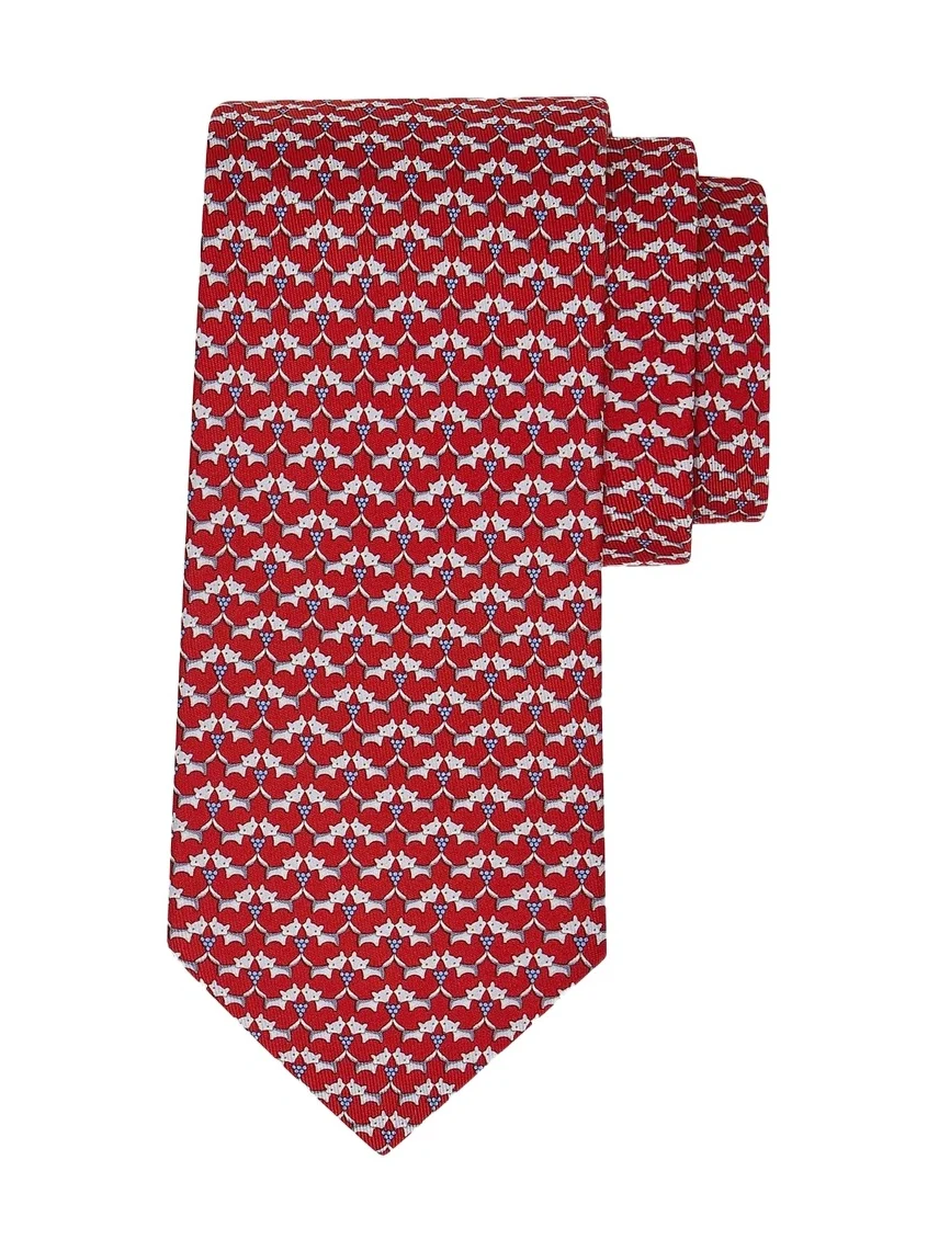 Ferragamo Men's Fox Print Silk Tie