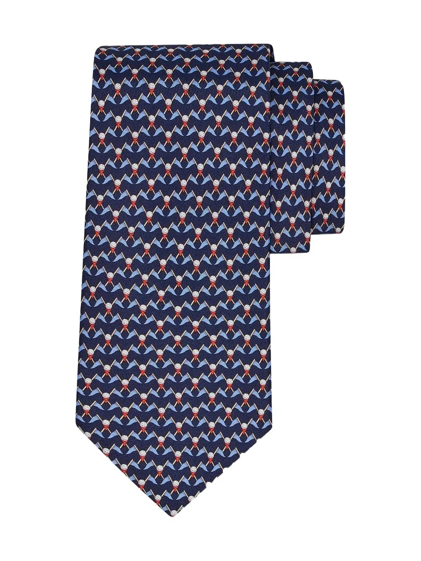 Ferragamo Men's Men's Golf-Print Silk Tie