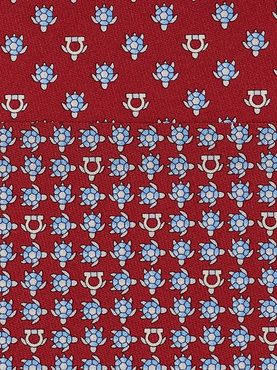 Ferragamo Men's Turtles Print Silk Tie | Thumbnail 4 Ferragamo Men's Turtles Print Silk Tie | Thumbnail 4