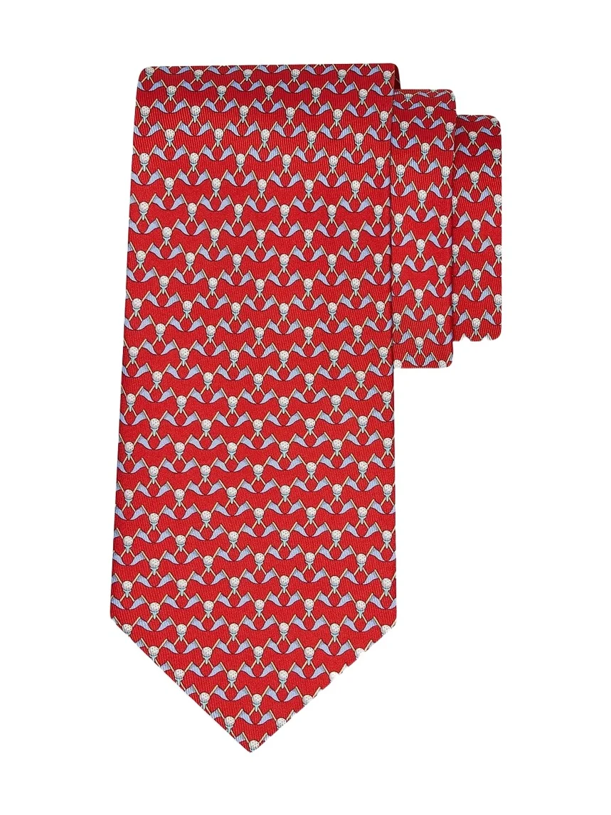 Ferragamo Men's Men's Golf-Print Silk Tie