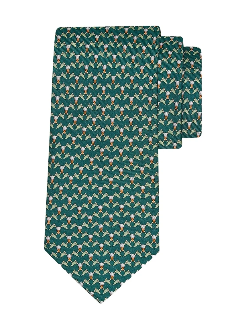 Men's Men's Golf-Print Silk Tie Men's Men's Golf-Print Silk Tie