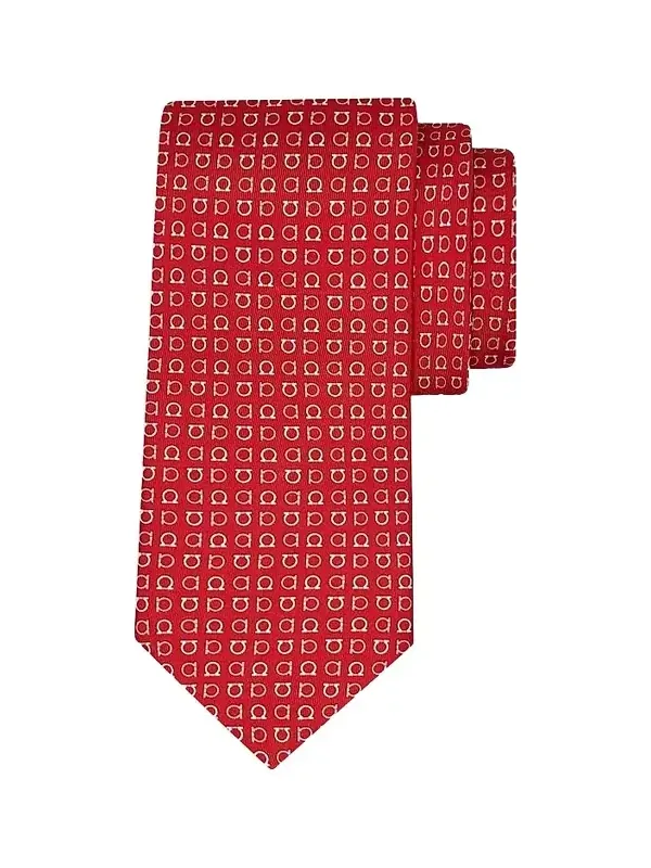 Men's Gancini Two-Tone Silk Tie