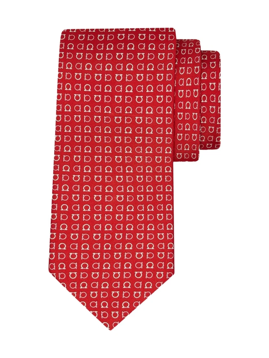 Ferragamo Men's Gancini Two-Tone Silk Tie
