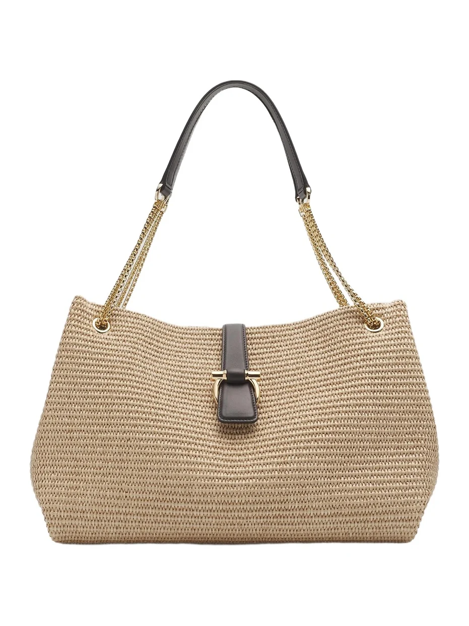 Women's New Line Raffia Tote Bag Women's New Line Raffia Tote Bag