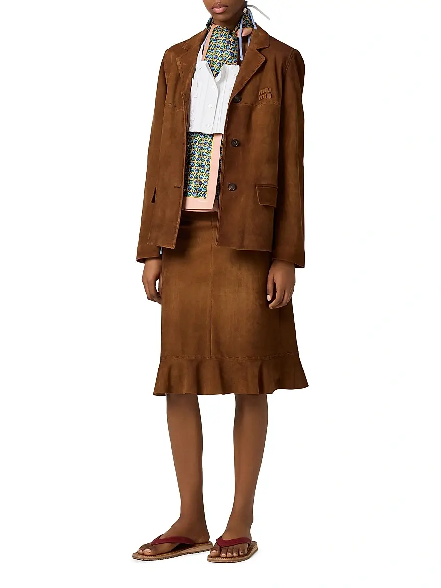 Miu Miu Women's Suede Jacket | Thumbnail 2 Miu Miu Women's Suede Jacket | Thumbnail 2