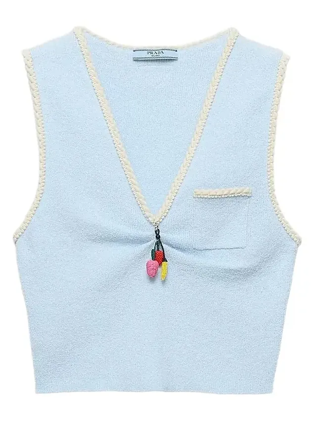 Women's Cotton Bouclé Crop Top Women's Cotton Bouclé Crop Top