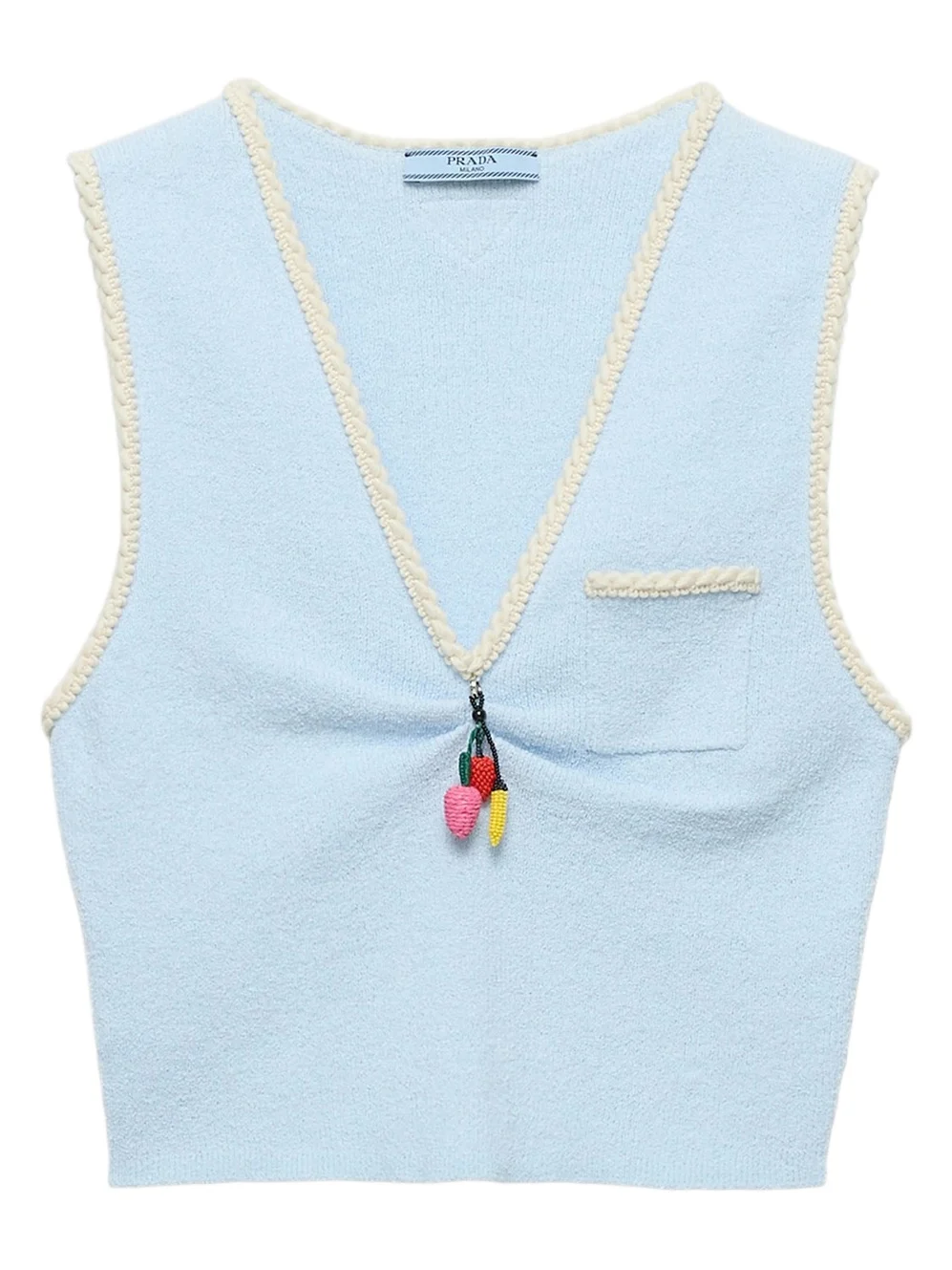 Prada Women's Cotton Bouclé Crop Top