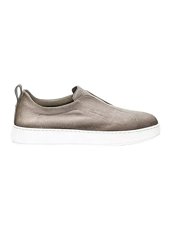 Men's Victory Logo Seta Suede Slip-On Sneakers
