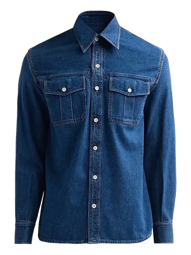Men's Cotton Denim Pocket Shirt