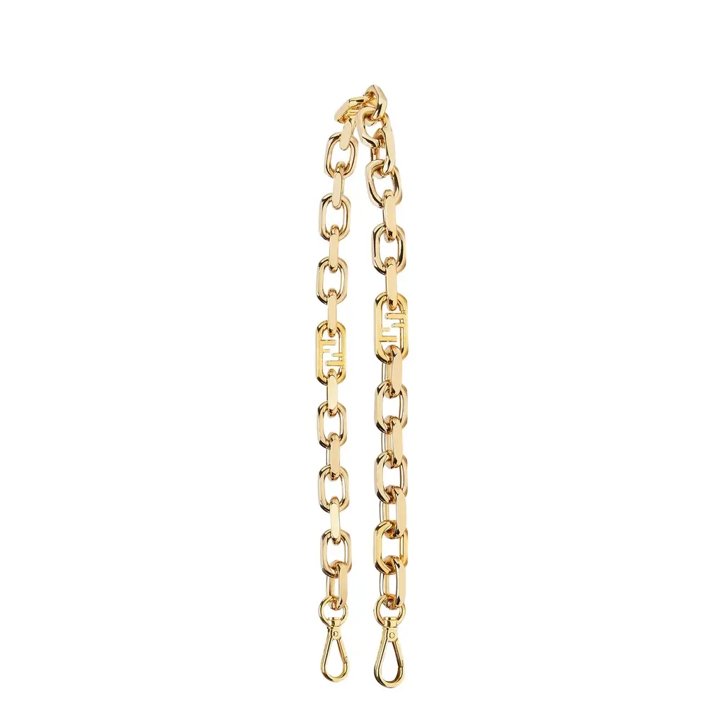 Fendi Strap You Gold-colored metal shoulder strap | Image 1 Fendi Strap You Gold-colored metal shoulder strap | Image 1
