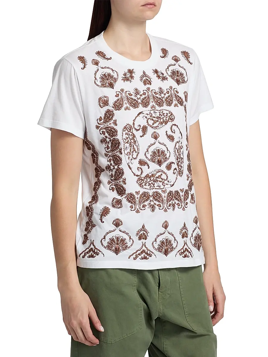 Johnny Was Women's Jaden Paisley Crewneck T-Shirt | Thumbnail 4 Johnny Was Women's Jaden Paisley Crewneck T-Shirt | Thumbnail 4