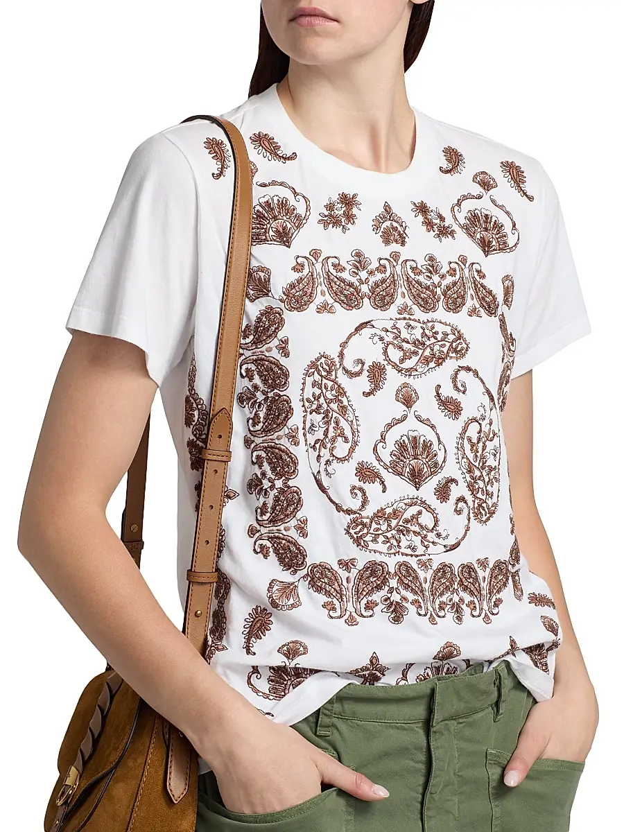 Johnny Was Women's Jaden Paisley Crewneck T-Shirt | Thumbnail 6 Johnny Was Women's Jaden Paisley Crewneck T-Shirt | Thumbnail 6
