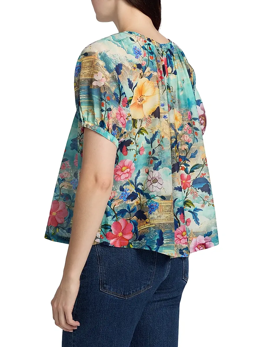 Johnny Was Women's Avah Chemis Floral Button-Front Shirt | Thumbnail 5 Johnny Was Women's Avah Chemis Floral Button-Front Shirt | Thumbnail 5