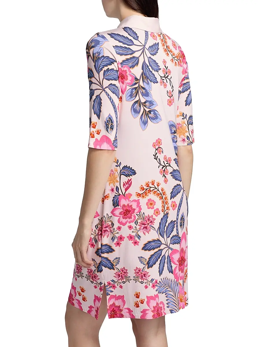 Johnny Was Women's The Janie Favorite Floral Polo Shirtdress | Thumbnail 5 Johnny Was Women's The Janie Favorite Floral Polo Shirtdress | Thumbnail 5