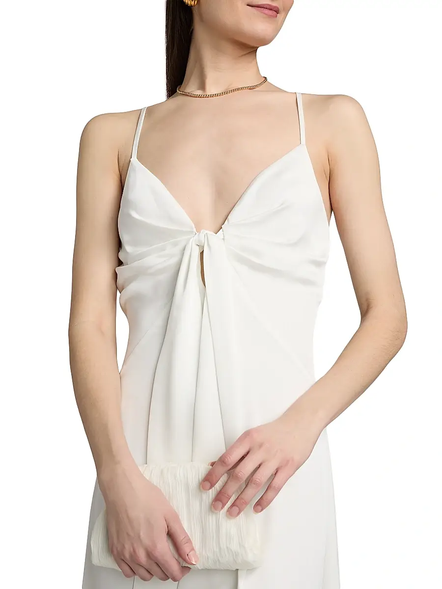 Ramy Brook Women's Mckenzie Plunging V-Neck A-Line Midi-Dress | Thumbnail 6