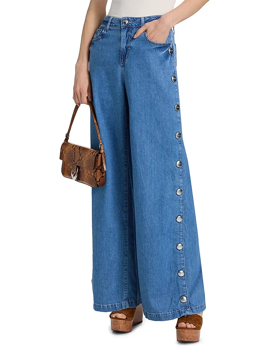 L'Agence Women's Jennings Side-Snap High-Rise Wide-Leg Jeans | Thumbnail 3 L'Agence Women's Jennings Side-Snap High-Rise Wide-Leg Jeans | Thumbnail 3