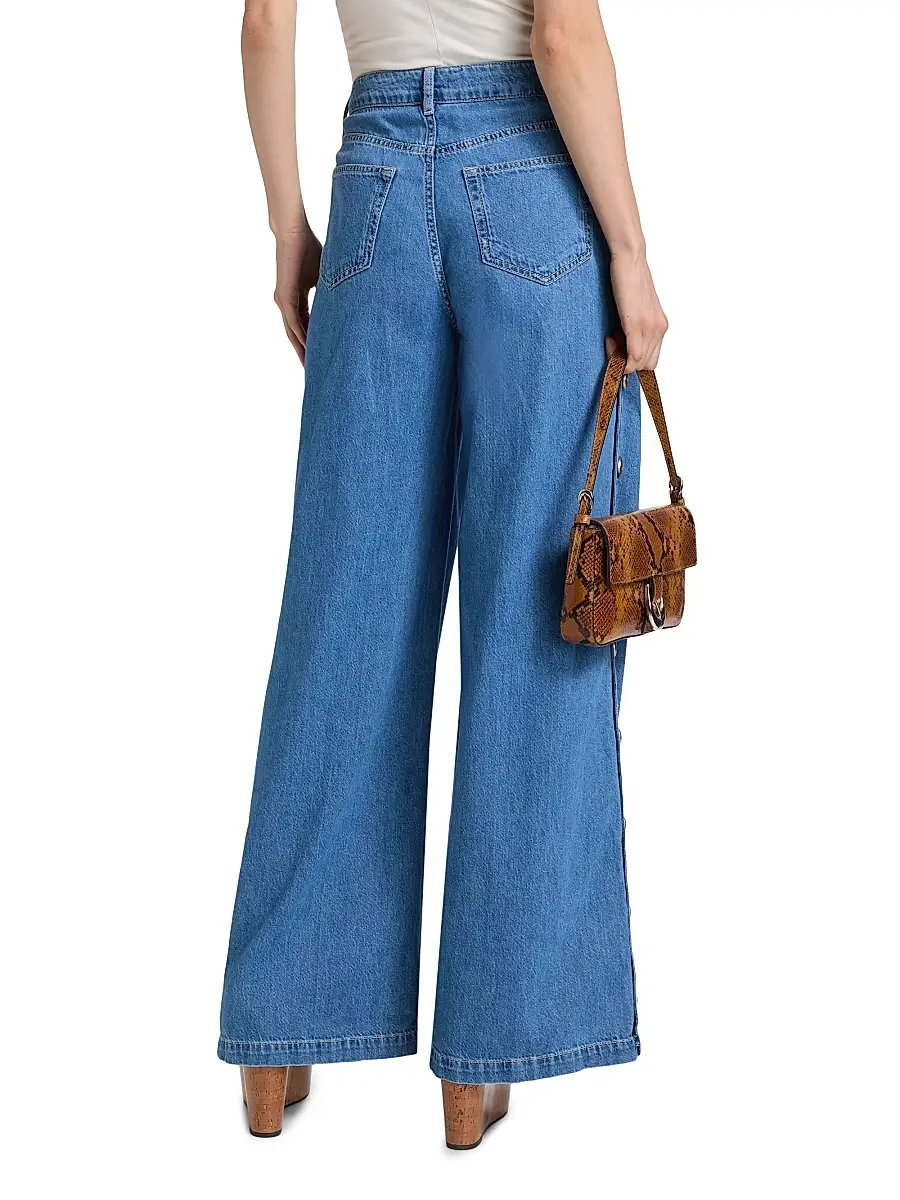 L'Agence Women's Jennings Side-Snap High-Rise Wide-Leg Jeans | Thumbnail 5 L'Agence Women's Jennings Side-Snap High-Rise Wide-Leg Jeans | Thumbnail 5