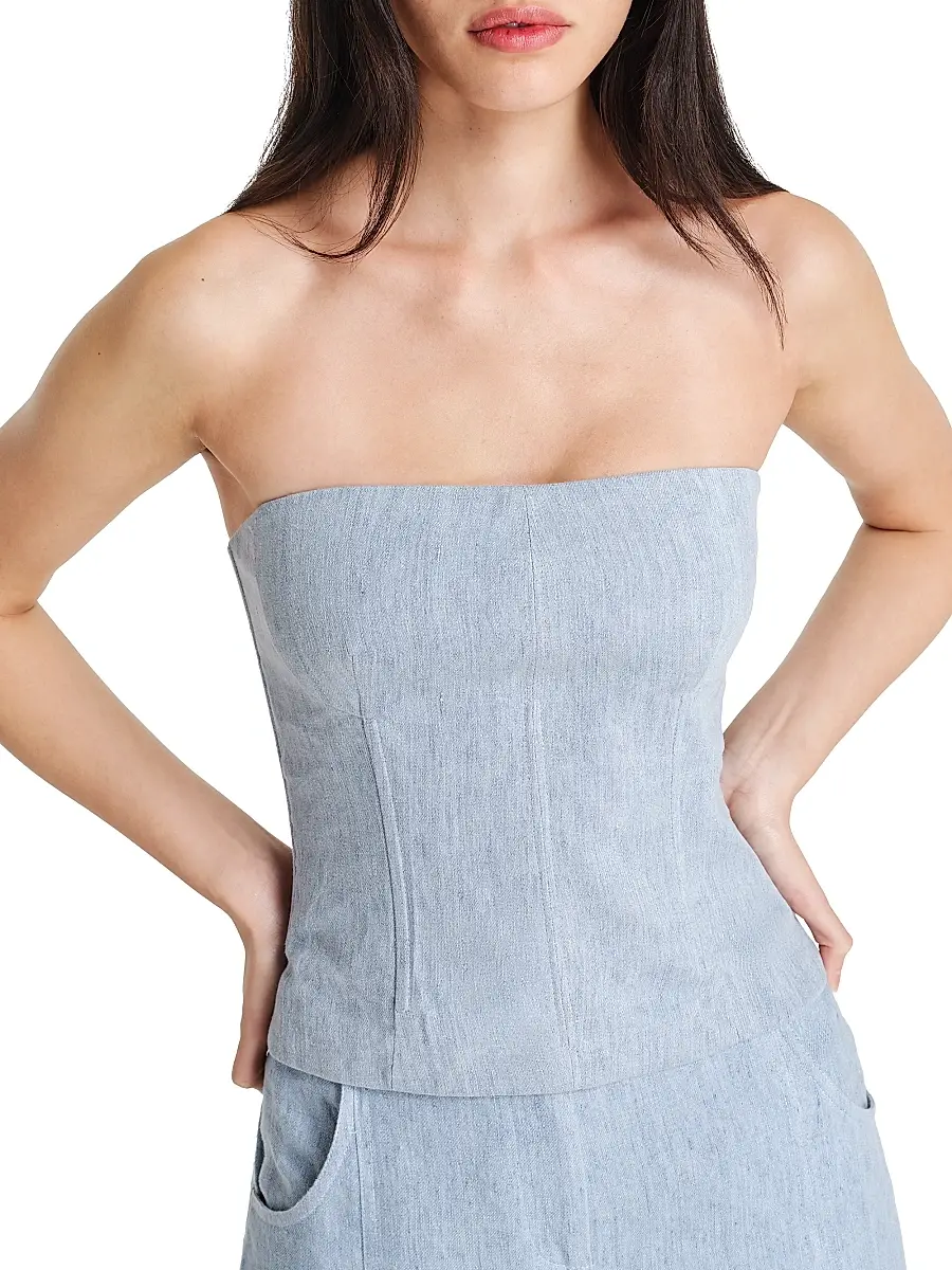 TWP Women's Jillian Hemp Strapless Bustier | Thumbnail 3 TWP Women's Jillian Hemp Strapless Bustier | Thumbnail 3