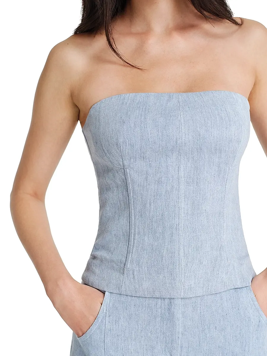 TWP Women's Jillian Hemp Strapless Bustier | Thumbnail 6 TWP Women's Jillian Hemp Strapless Bustier | Thumbnail 6
