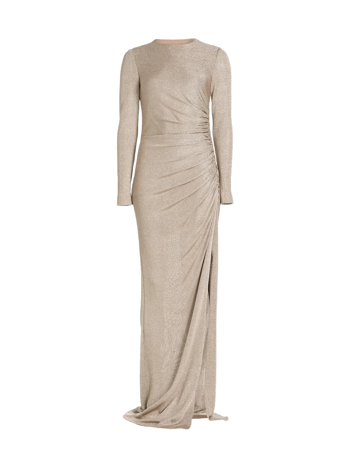 Women's Draped Metallic Jersey Gown