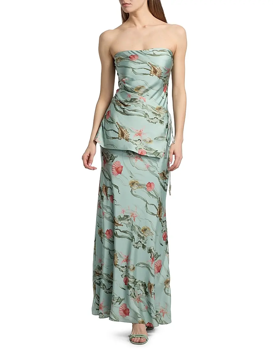 Amur Women's Ever Printed Tiered Maxi Dress | Thumbnail 3 Amur Women's Ever Printed Tiered Maxi Dress | Thumbnail 3
