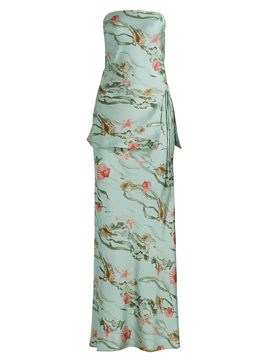 Amur Women's Ever Printed Tiered Maxi Dress - Tidal Mosaic - Size 12 | Image 1 Amur Women's Ever Printed Tiered Maxi Dress - Tidal Mosaic - Size 12 | Image 1