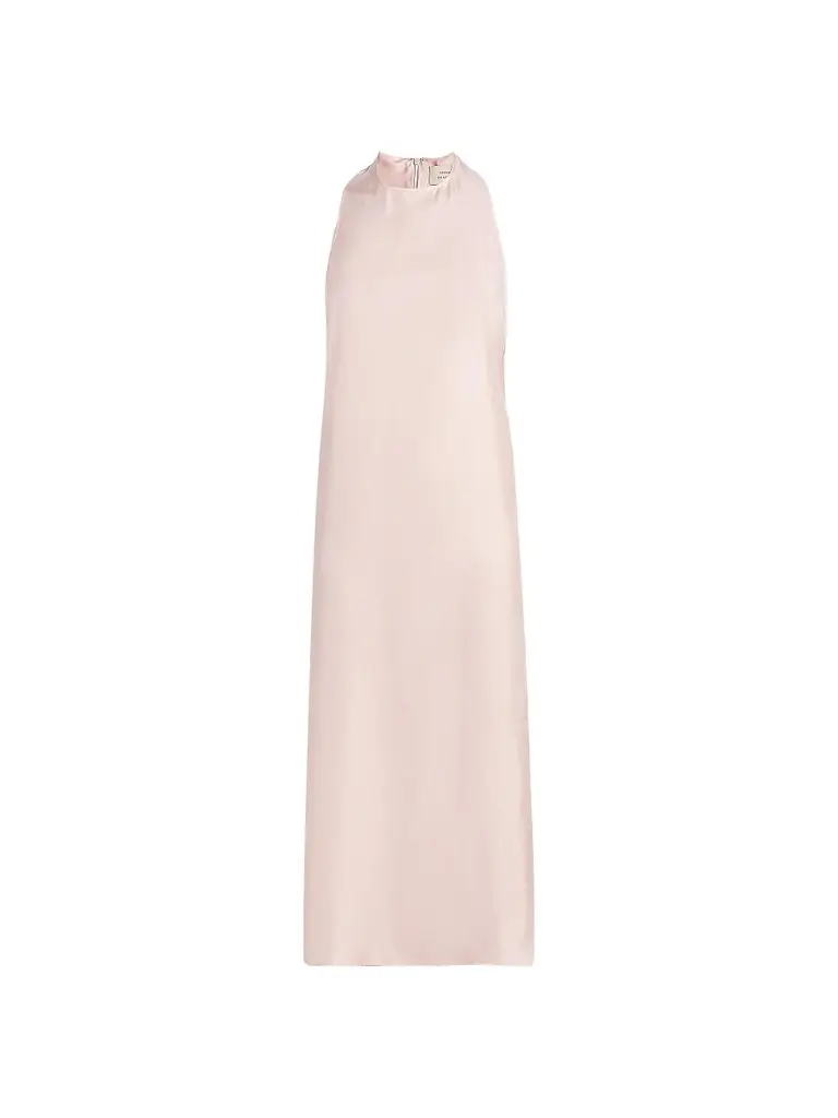 Loulou de Saison Women's Paloma Twist Back Silk Midi-Slipdress - Light Pink - Size XS | Image 1 Loulou de Saison Women's Paloma Twist Back Silk Midi-Slipdress - Light Pink - Size XS | Image 1