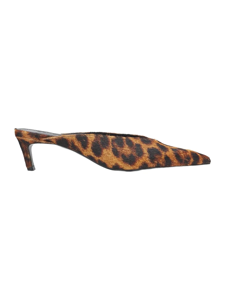 Schutz Women's Loren Mid 60MM Printed Calf Hair Mules