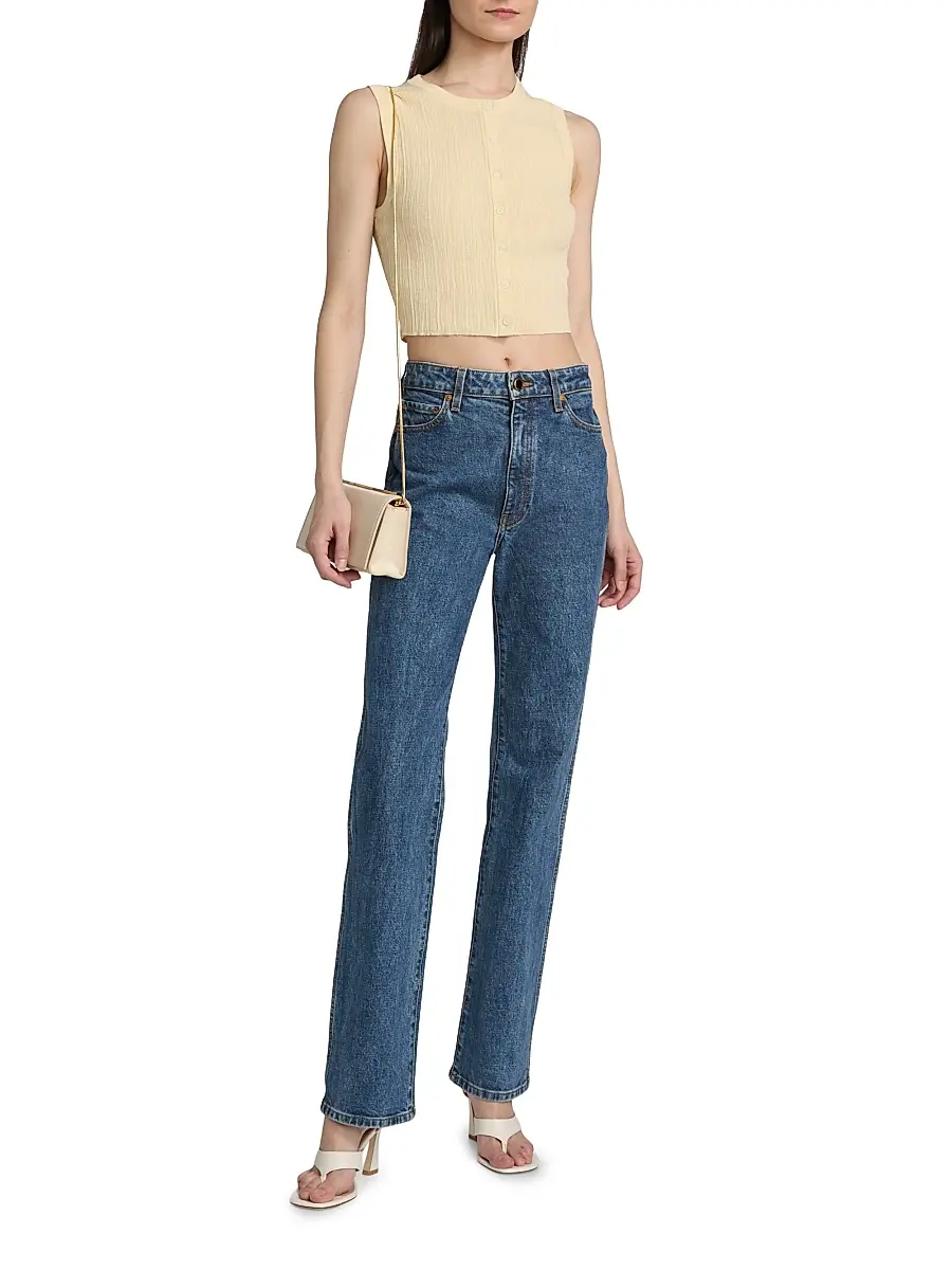 A.L.C. A. L.C. Women's Lottie Cotton-Blend Knit Sleeveless Top | Thumbnail 2