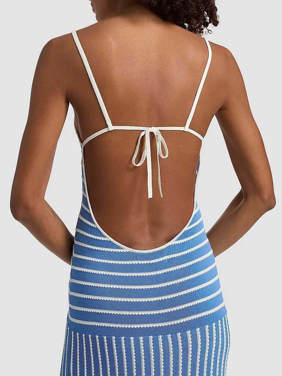 Solid & Striped Women's The Lottie Scallop Stripe Maxi Dress | Thumbnail 6 Solid & Striped Women's The Lottie Scallop Stripe Maxi Dress | Thumbnail 6